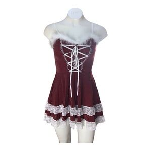 Avidlove Red and White Lace Lingerie NWT size small